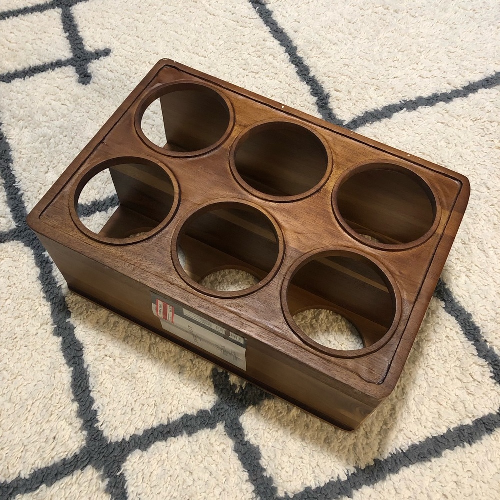 Acacia wood rack